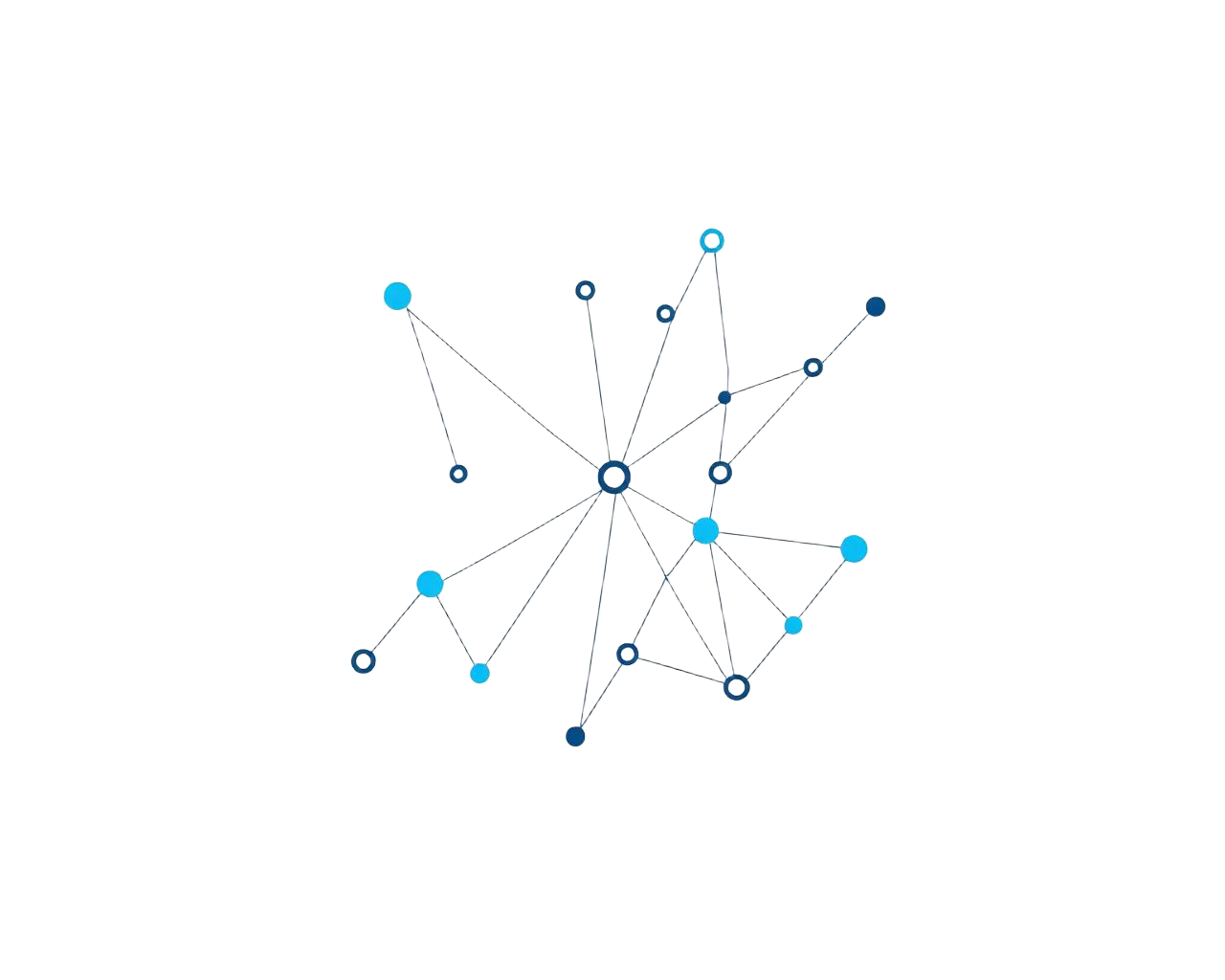 Connected smart home network illustration